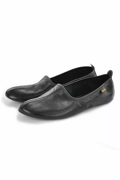 % Leather Hajj Umrah Tawaf And Home Shoes Black