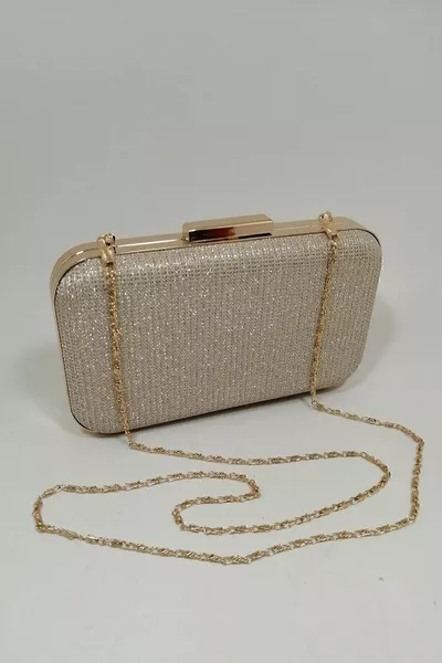 Oro Glitter Abito Da Sera Pochette Portafoglio Bag