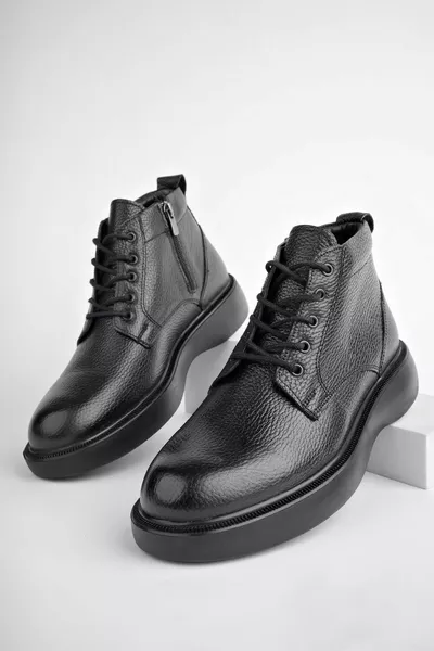 Bernard Guaranteed Echt Lederen Veters Ritssluiting Antislipzool Casual herenlaarzen