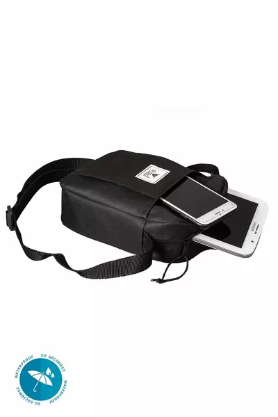 Black  2 Compartments Adjustable Crossbody Strap Waterproof Imperteks Fabric Women's Shoulder Bag U: E