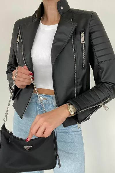 Blouson Bicer en cuir végétalien