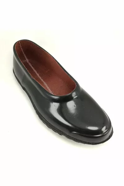 للجنسين أسود البلاستيك اصطف مسحور أحذية مطاطية