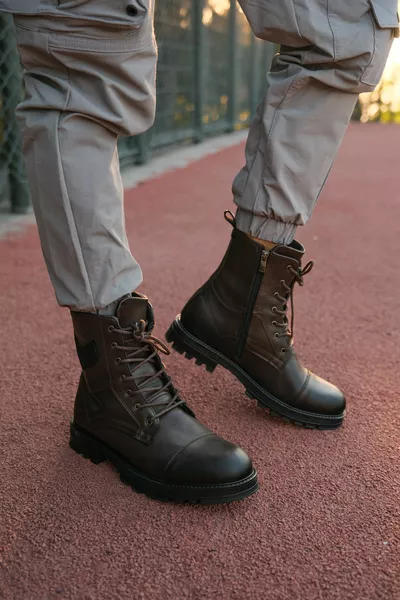 Kahvrengi Skin Мужские почтовые сапоги 