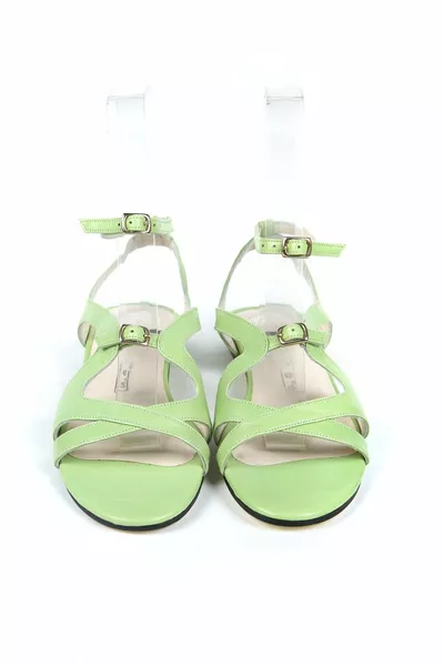 Groene leren sandalen voor dames