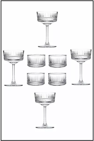 Elysia  4-Piece Goblet & Elysia  4-Piece Bowl Set   
