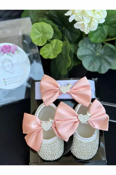 Lusso Cristallo Pietra Neonata Design Cuore Spilla Scarpe Stivaletti Fascia Gattino Fiocco