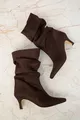Coffee Suede Bottines Femme & Bootie 