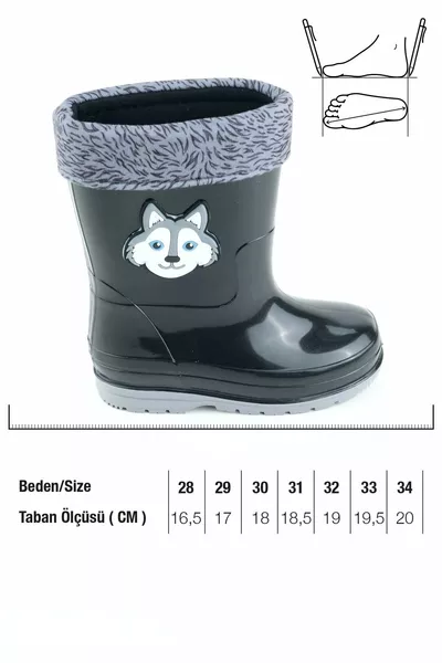 Ragazzi Inverno Pvc Interno Caldo Foderato Impermeabile Stivali Da Pioggia Stivali