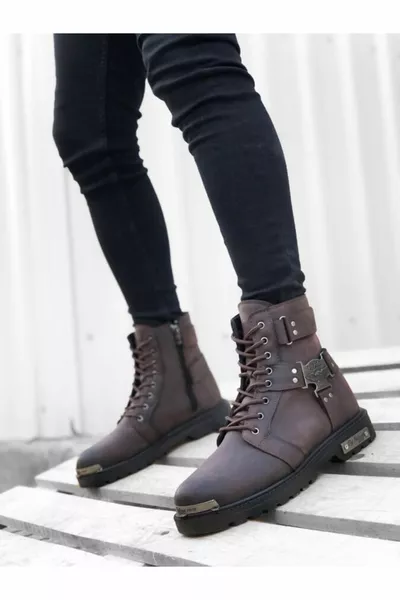 Гладиаторская застежка-молния коричневая мужская классическая спортивная классика полуботильон