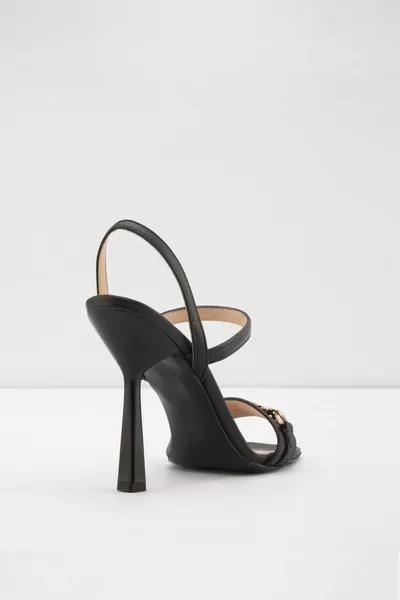 Napıer-tr - صندل نسائي أسود بكعب عال