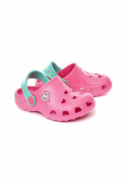 Girls' Pink Slippers  Ltle Frog Jacket Lt. Fuchsia Zone //