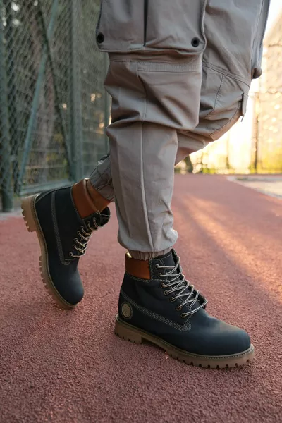 Stivali da uomo in nabuk blu navy 