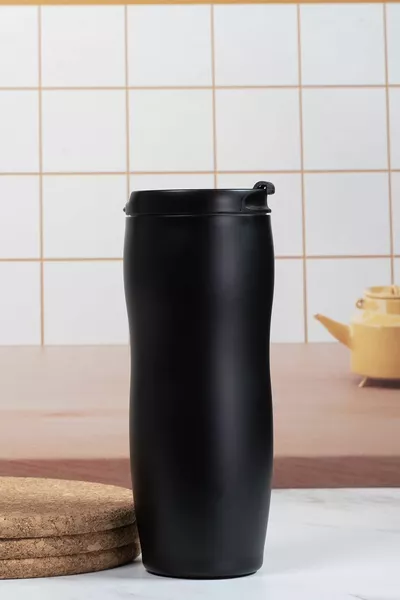 طبقة مزدوجة مختومة فراغ  مل ماتي أسود الفولاذ المقاوم للصدأ الترمس كأس القدح الشاي القهوة الترمس