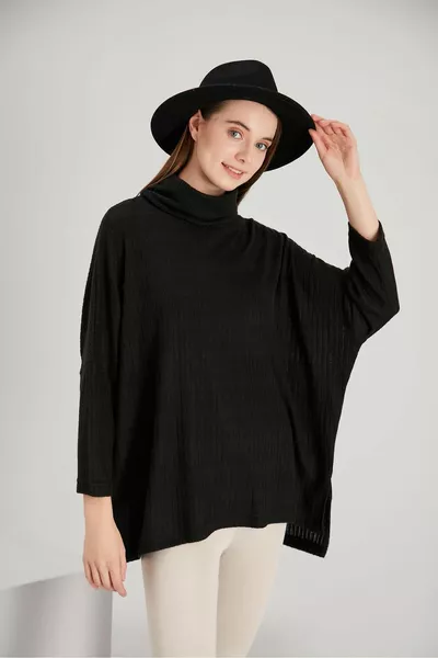 سترة كاميسول رقيقة متماسكة بياقة مدورة ()