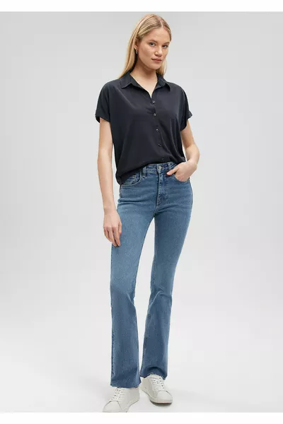 لوكس تاتش ايوسل TM قميص مشروط أسود صالح عادي / قطع عادي 