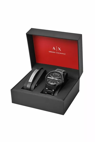 طقم ساعة وسوار رجالي 