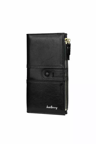 محفظة إيطالية بريميير للسيدات أسود