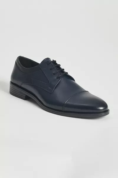 Marineblaue klassische Lederschuhe für Herren