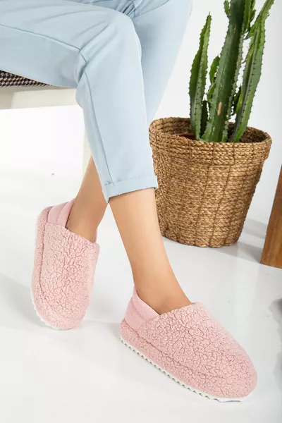 Ткань ягненка шерстяная бесшумная подошва Эластичная женская домашняя обувь Домашние сапоги Пандуф