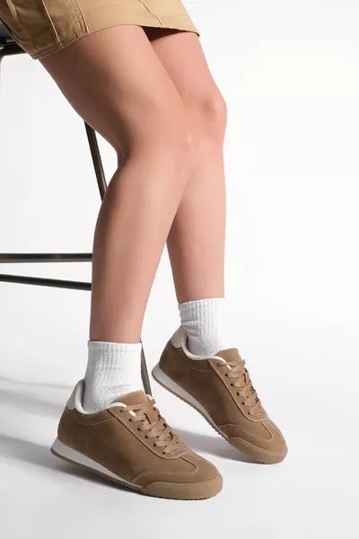 Sneakers Donna Sneakers Scamosciate Cerile Tan Suede