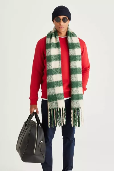 Sweat-shirt en coton à col rond 3 fils à coupe normale rouge pour hommes à coupe normale