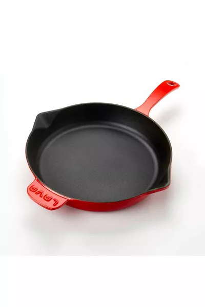 Cast iron round frying pan with cast iron unibody handle. Diameter(Ø)cm