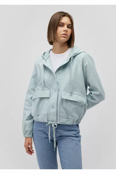 Grüne Kapuzenjacke Regular Fit / Regular Fit 