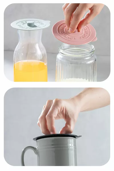 3 couvercles de tasse de protection thermique en silicone