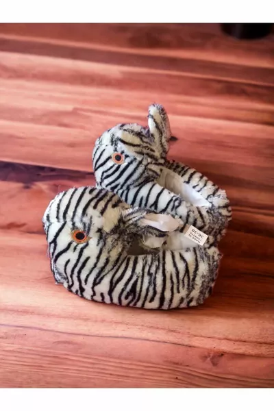 БРЮКИ С РИСУНКОМ ЗЕБРЫ И ДОМАШНИЕ ТАПОЧКИ