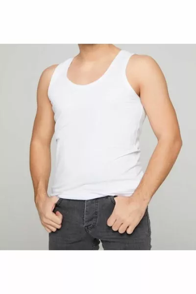 Débardeur homme en coton blanc  pcs