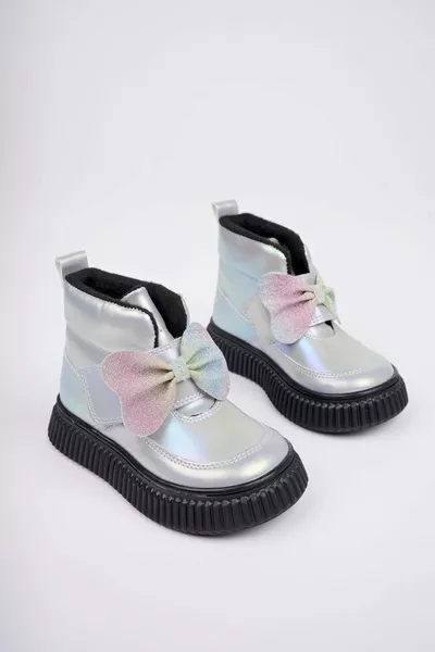 Nixie Gegarandeerde antislipzool Comfortabele pasvorm winterlaarzen voor kinderen met klittenband en strik