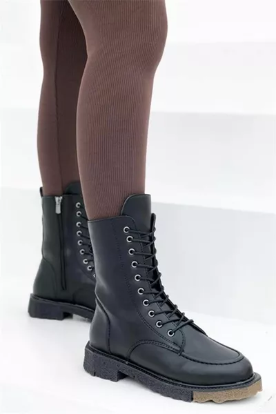 Feles Женские длинные почтовые сапоги ЧЕРНЫЙ