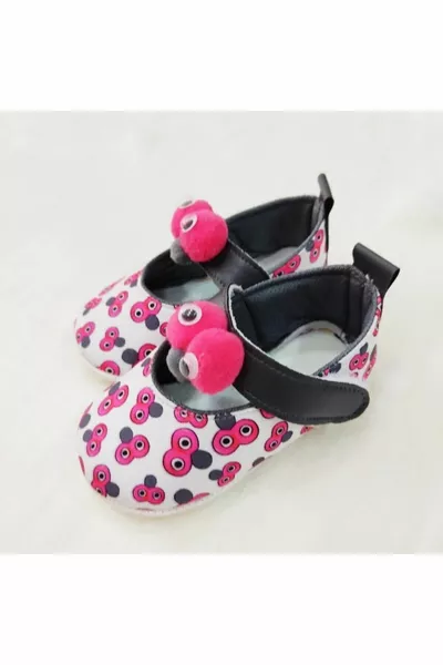 Bottines Chaussures Bébé Fille avec Yeux Scintillants