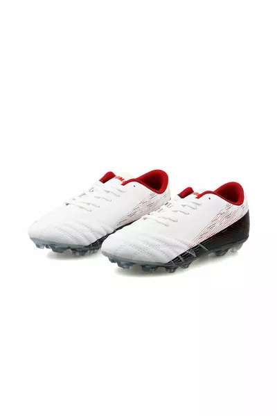  D Weiß Schwarz Rot Herren Gras Fußballschuhe -D-WHITE-BLACK-RED Farbe