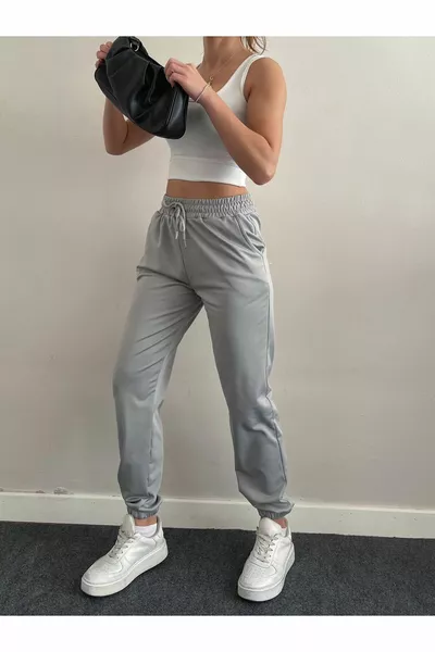 Женская ткань для дайвинга зимняя флисовая джоггер с высокой талией карман антрацитовые спортивные штаны