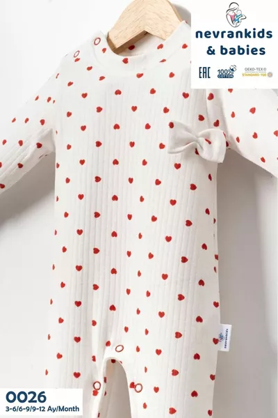 نمط القلب طفلة أطفال 2-حزمة بذلة فاخرة