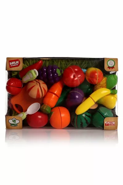  Pieces Cuttable Fruits Vegetables Grocery Set Toy