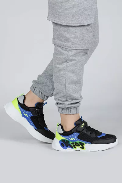  Black - Blue Unisex Kids Sneaker Casual Sneakers