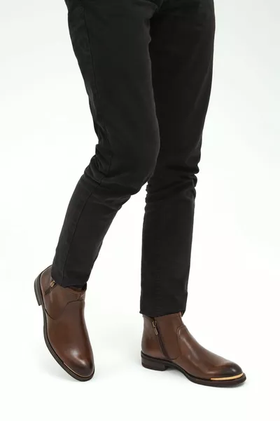 تامر تانكا جزمة كلاسيكية جلد طبيعي للرجال   B حذاء /