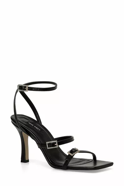  4FX Черные женские босоножки на каблуке