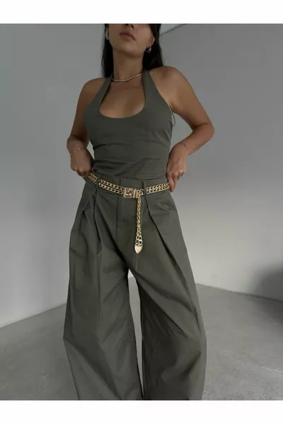 Women's Gold Double Chain Belt