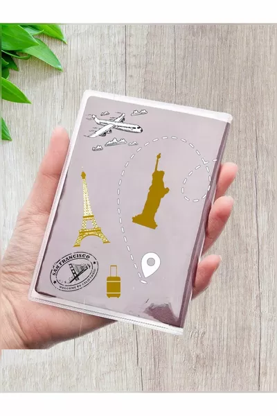 قسط شفاف منقوش جواز سفر الحاويات جواز السفر الحقيبة حامل جواز سفر فاخر