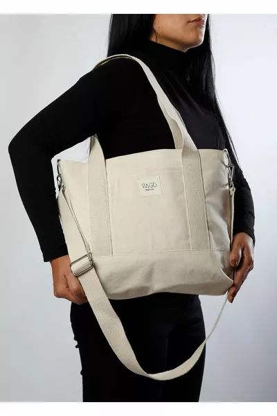 حقيبة قماش بسحاب كروسبودي