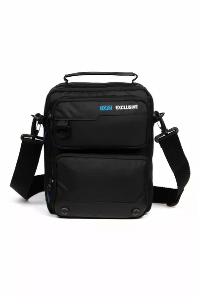 Borsa a mano e a tracolla da uomo Tessuto impermeabile laterale Multi-Eye Messenger Book Tablet Bag con cinturino