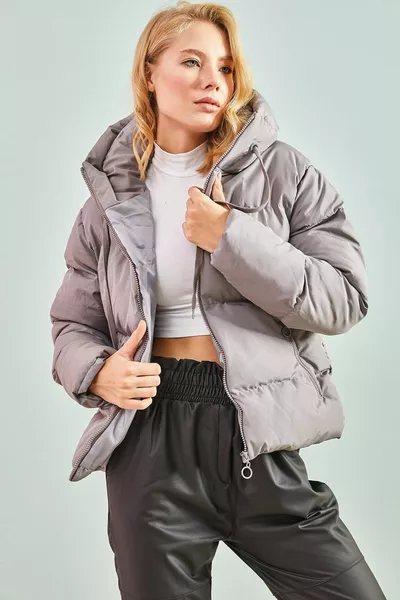 Дамско палто с цип