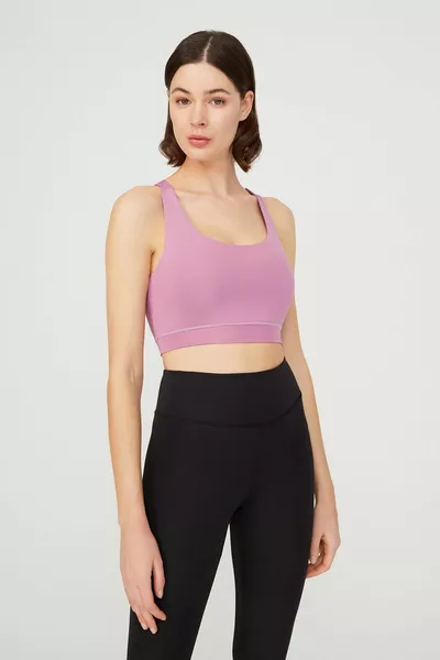 Спортивный бюстгальтер с покрытием с лавандовым светом и поддержкой спины