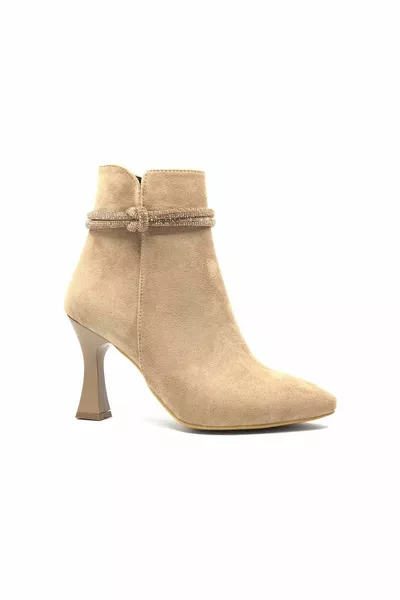 Feles Knot Stone Дамски ботуши с бокал на токчета TEN-SUEDE