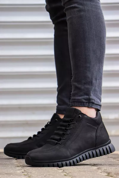  Bottes anatomiques en cuir véritable pour hommes