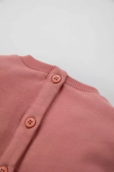 طفلة فستان طويل الأكمام مطبوع au