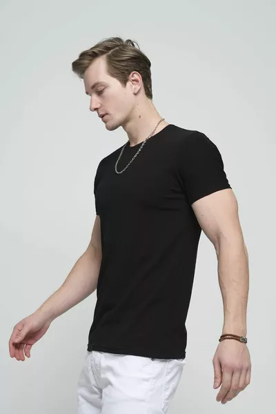 Ftx Slim Fit Lycra Crew Neck Men's Basic Tshirt